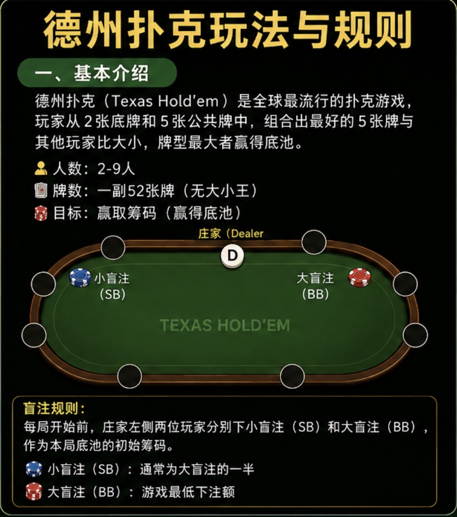 德州扑克玩法与规则基本介绍